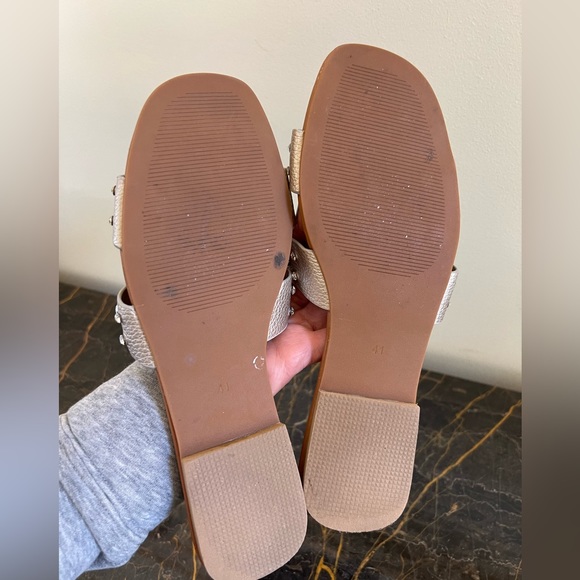 Fred Metallic Champagne mules in Hermes style. Very comfy and gorgeous - Picture 5 of 8